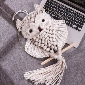 Accessoires Ruraux Decoration Rustique Accessoire <span class=keywords><strong>De</strong></span> Chambre a Coucher Voyage En <span class=keywords><strong>Raphia</strong></span> Artisanat Rotin Organisateur Macrame - Product Image 3