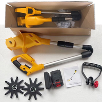 Motoculteur électrique à batterie au lithium jaune et noir, très vendu à l'international, 1,2 kW haute puissance, rechargeable, 24 V, diamètre de disque 200 mm