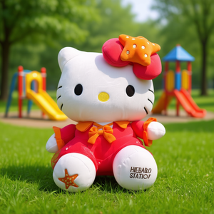 Peluche Hello Kitty con vestito rosso, 33 cm, morbido peluche per bambini dai 2 ai 4 anni - Product Image 2