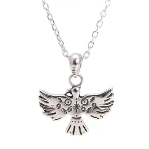 Customized Jewelry Traditional Vintage Retro Tribe Style Eagle Hawk Pendant Charms 925 Sterling Silver Pendant for Men