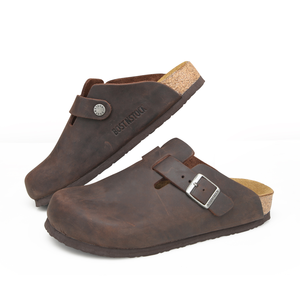 Sandalias <span class=keywords><strong>Birkenstock</strong></span> de Corcho y Cuero Encerado, Ligeras, Suaves, de Alta Comodidad, Cerradas, Antideslizantes, con Plataforma y Hebilla - Product Image 3