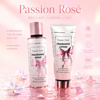 Ensemble de parfums, lotion pour le corps et spray parfumé, parfum camélia, soin hydratant scintillant pour le corps, coffret cadeau pour femmes