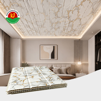 Panneau de plafond en PVC le plus vendu, panneaux de plafond en PVC marbré brillant moderne pour la décoration de plafond de salon, bureau, hôtel