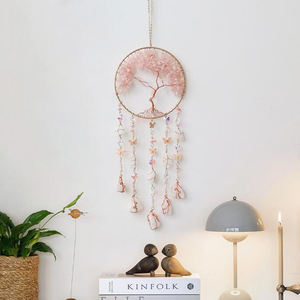 Cristal Agate Film Vent Carillon Vie Arbre Rêve Net Pendentif pour Salon Graduation Cadeau Pierre Thème Décoration - Product Image 5