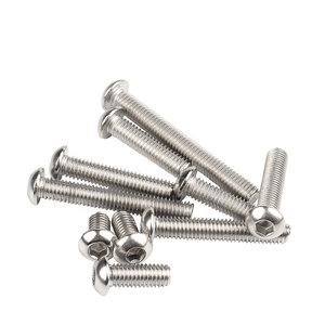 สกรูหัวหกเหลี่ยมซ็อกเก็ตหกเหลี่ยมสแตนเลส M4 M5สกรูหัวกลมหกเหลี่ยมทรงเห็ด M6 304 - Product Image 3