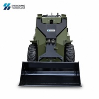 Chargeuse sur pneus avec godet de 0,1 m³ et hauteur de chargement de 1650 mm, norme EPA EURO5, capacité de charge de 250 kg, pneus 23x8.5-12