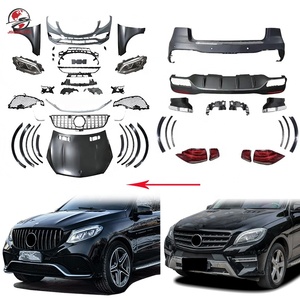 Kit completo modificado para coche ML63 conversión GLE63 estilo parachoques trasero delantero luces capó del motor para 12-15 ML350 <span class=keywords><strong>400</strong></span> Fender Grill - Product Image 1