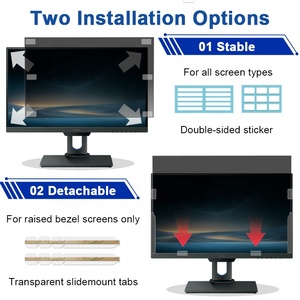 Filtre <span class=keywords><strong>d</strong></span>'écran anti-espion bidirectionnel pour moniteur <span class=keywords><strong>BenQ</strong></span> 25 pouces 16:9, protecteur anti-reflets amovible bloquant la lumière bleue - Product Image 4