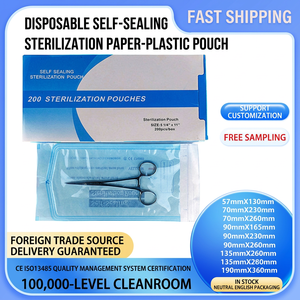 Busta Autosigillante Monouso per Sterilizzazione Dentale, Pellicola Rinforzata Certificata CE, Materiale PE PET Carta, Medcolor Blu - Product Image 6