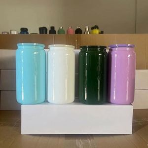 16oz Glass Mason Drinking <b>Cups</b> with Lids and <b>Straws</b> Iced Coffee <b>Cups</b> Shatterproof Unbreakable Tumblers - Product Image 2