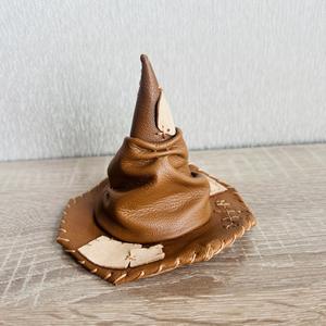 Chapeau de tri <span class=keywords><strong>HP</strong></span> en cuir de mouton véritable, fait main, vintage, chapeau de sorcier - Product Image 2