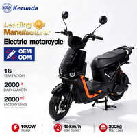 Moto électrique 1000W 60V, couleur personnalisée, pour adulte, usage urbain, prix de gros, directement de l'usine
