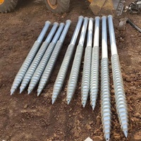SOEASY Piles à vis solaires pour fondations, vis de fondation galvanisées, vis de fondation pour maisons en bois