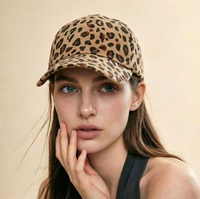 Casquette de baseball personnalisée en velours côtelé imprimé léopard, casquette snapback brodée, casquette de baseball de haute qualité pour les marques de mode et le streetwear