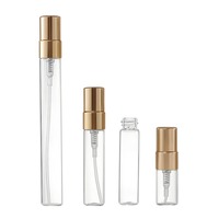 Mini flacons de parfum en verre transparent 2ml 3ml 5ml 10ml Flacons pulvérisateurs avec boîte en papier et impression de logo MOQ 100 pièces