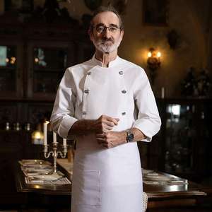 Uniforme de chef de manga larga, uniformes de trabajo de cocinero, restaurante, Hotel, bar, cocina, Chef, Uniform-4L8412 - Product Image 1