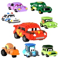 Kompatibel dengan mainan rakitan puzzle blok bangunan mobil partikel mikro LEG0 untuk hadiah anak-anak