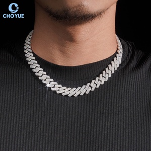 Cadena cubana de moissanita de 18 mm estilo Miami, collar y pulsera de hip hop, joyería Iced Out para hombres y mujeres - Product Image 5