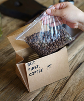 Premium Luxus Dreieckige Kaffeebox mit Anpassbarem Etikett und Band - Umweltfreundlicher Kraftpapier-Behälter für Spezialitäten-Kaffeebohnen
