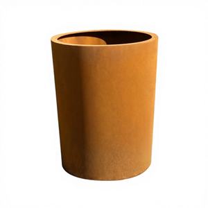 Jardinière carrée haute en acier Corten tendance 2026 – Pot de jardin minimaliste robuste et écologique avec finition rouille naturelle et drainage - Product Image 1