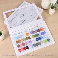 Livre d'échantillons de vernis à ongles liquides carrés OEM personnalisé, anti-poussière, avec couverture transparente en acrylique, présentoir de couleurs d'ongles, échantillons de capsules d'ongles, directement de l'usine