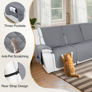 Áo phủ ghế <span class=keywords><strong>sofa</strong></span> thư giãn màu xám trung bình, chống thấm, co giãn, bán chạy, dành cho ghế đơn, phủ kín 360 độ, thân thiện với trẻ em, bền bỉ - Product Image 2