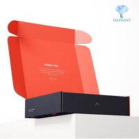 Caja de Envío Corrugada Negra Impresa Personalizada de 6x9 10x8x3 Roja Ecológica