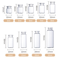 Bouteilles en verre transparentes vides de 5ML, 8ML, 10ML, 14ML, 16ML, 20ML avec bouchon en liège, petites bouteilles à épices, pots, flacons pour loisirs créatifs, sérigraphiés