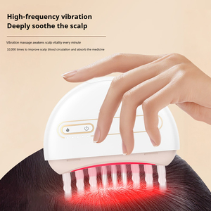 EMS Massager Root Anti <b>Hair</b> Loss Oil Applicator Red Light Jade Comb Electric <b>Heat</b> Head Scalp Massager <b>Brush</b> for <b>Hair</b> Growth - Product Image 5