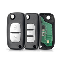 Clé de véhicule pliable à 3 boutons avec puce PCF7961 433 MHz pour Renault Scenic III, Megane III, Fluence 2009-2015