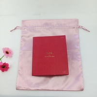 Sac à poussière en satin de soie or Rose, pour cheveux vierges/cadeau/chaussures/emballage cosmétique avec logo personnalisable/taille/couleur