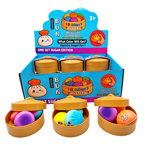 ของเล่นบีบกวนรูปซาลาเปาน่ารัก ของเล่นบีบคลายเครียดพลาสติก บีบแล้วคืนรูปช้า กล่องสุ่มสีลึกลับสำหรับเด็ก - Product Image 2