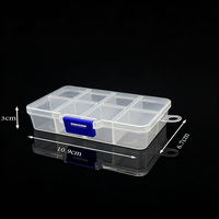 Boîte en plastique PP recyclable multi-tailles 8/10 compartiments avec séparateurs amovibles, étui de rangement portable pour médicaments, bijoux et petites pièces