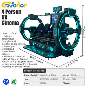 Machine de jeu d'arcade de réalité virtuelle de théâtre de 4 personnes VR appropriée au parc d'attractions - Product Image 6