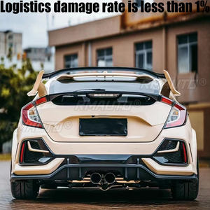 Pour Honda Civic 2016 2017 2018 2019 2020 10e génération FK7 hayon aileron arrière type-r Style Tuning toit aile coffre lèvre décoration - Product Image 2