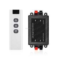 Nouvelle arrivée Gradateur LED sans fil 8A Télécommande de couleur unique avec 3 touches pour bande de LED
