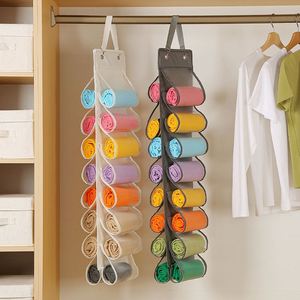 Nouveau sac de rangement suspendu multi-compartiments en polyester pour armoire, 26 compartiments, pour pantalons de yoga, chaussures, sous-vêtements, soutiens-gorge, multi-usages - Product Image 1