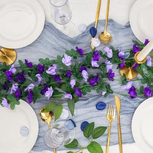 إكليل زهور أرجواني صناعي بطول 4 أقدام-زهور من الحرير الصناعي الوردي/اللافندر ، كرمات معلقة لحفلات الشاي والزفاف وعيد الميلاد ، ديكور خلفية - Product Image 6