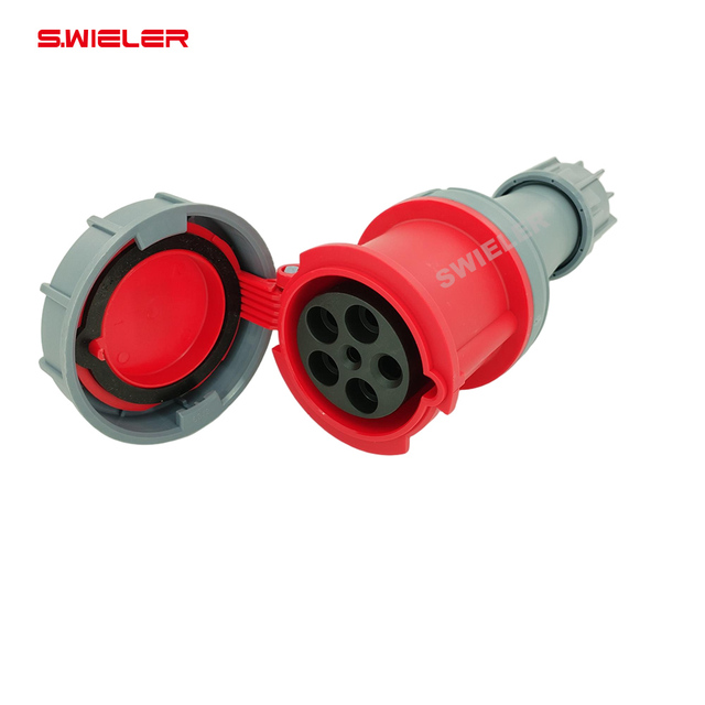Industrial Plug 63a Male/Female 5-Pin 3-Pin Power Distribution Box Connector Adapter Copper Pin EU US Stage Distributor Plug