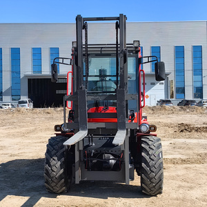 Chất lượng cao 3 tấn 4WD DIESEL xe nâng off-road bánh xe tải với phía sau bánh xe chỉ đạo cho địa hình gồ ghề - Product Image 1