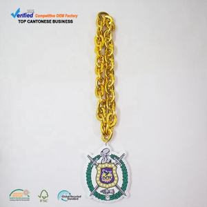 分厚い声明ネックレスメーカースポーツファンイベント用カスタムプリントシールド型ロゴ特大Evaペンダント - Product Image 3