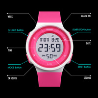 Jam Tangan Sport Mewah SKMEI 1445 Merk Ternama Pria, Alarm, Tahan Air 5 Bar, Multifungsi Digital, Reloj Hombre