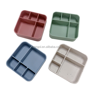 BPA FREE <span class=keywords><strong>Silicone</strong></span> Bento Hộp Ăn Trưa Cho Trẻ Em Trường Học Và Người Lớn Bị Rò Rỉ Bằng Chứng Lớn Vuông Hộp Ăn Trưa Thực Phẩm Lưu Trữ Container Hộp Đồ Ăn Nhẹ - Product Image 1