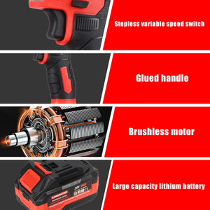 ชุดประแจกระแทกไร้สายแบบไร้แปรงถ่าน LDW08สว่านไฟฟ้าลิเธียมเกรดอุตสาหกรรม - Product Image 5