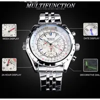JARAGAR 6905 Jam Tangan Mekanik Otomatis Pria Terbaru, Model Bisnis Mewah dengan Kalender dan Hari, Jam Premium untuk Pria, Relogio Hombre