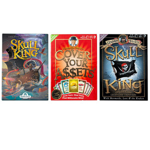 เกมกระดาน SKULL ชุดการ์ดเกมปาร์ตี้แบบต่อรองราคา เกมวันแห่งความตาย ลายหัวกะโหลกน้ำตาล ฮาโลวีน ไดอา เดอ ลอส มูเอร์โตส กล่องของขวัญสำหรับคืนเกม - Product Image 6