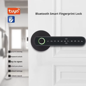 Cerradura de puerta inteligente con aplicación Tuya, lector de acceso de huellas dactilares, contraseña para puerta de aluminio y madera, Cerradura Inteligente TTlock - Product Image 2