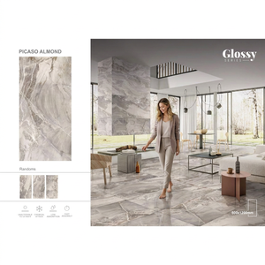 Azulejos de porcelana para suelo y pared de diseño moderno, imitación mármol, 600x1200mm - Product Image 2