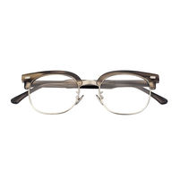 Monture de lunettes vintage classique anti-lumière bleue en acétate et métal pour adultes, légère et durable, pour la lecture