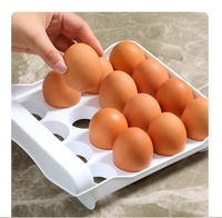 Récipient à oeufs de 32 capacités pour réfrigérateur porte-oeufs domestique pour réfrigérateur Transparent 2 tiroirs conteneur de stockage d'oeufs de poulet